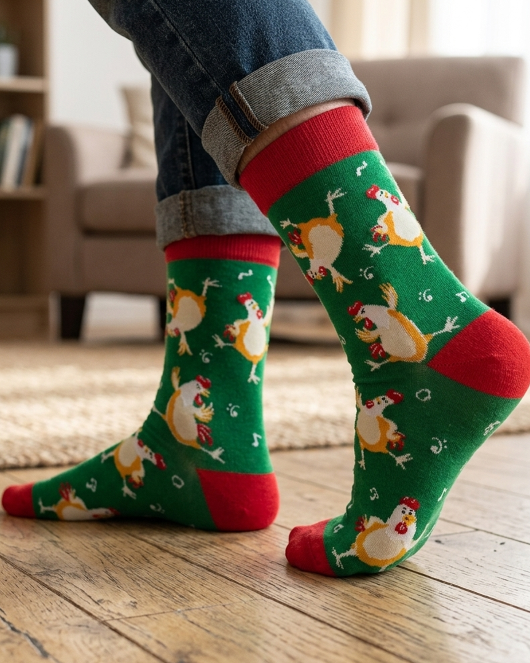 Dancing Chicken Socks Farm Fun Series